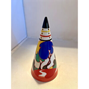 Clarice Cliff Style "RYEHILL" Conical Large Sugar Shaker by Moorland Pottery